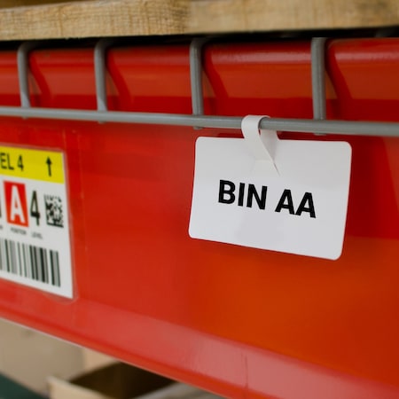 C-Line Products Wire Rack Shelf Tag, Side Load, 312 x 112, White, 10PK Set of 10 PK, 100PK 87411-BX